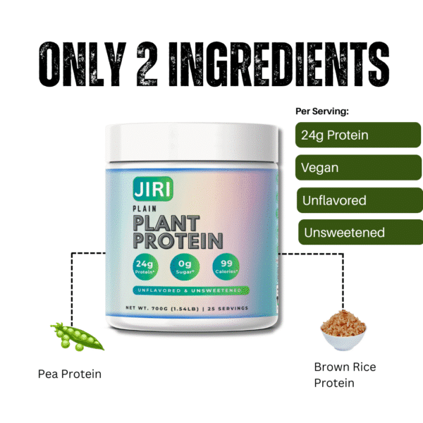 Jiri Nutrition Plain Plant Protein Unflavored and Unsweetened - Image 3