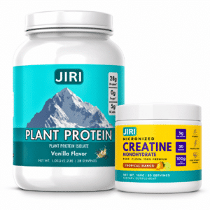Dashain Combo Offer -  Zero Sugar Plant Protein 1kg Vanilla + Creatine 100g Tropical Mango
