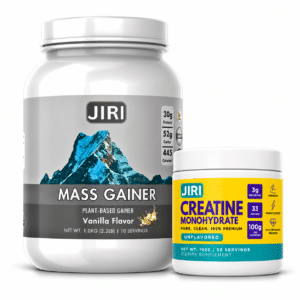 Dashain Combo Offer -  Plant-based Mass Gainer 1kg Vanilla + Creatine 100g Unflavoured